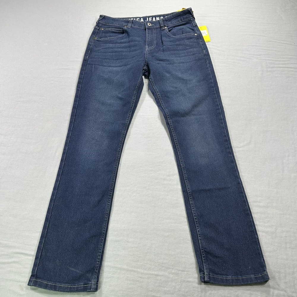 NEW Nautica Jeans Womens 20 Blue Denim High Rise Skinny Stretch Straight 30x30